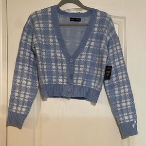 Blue Plaid Sweater